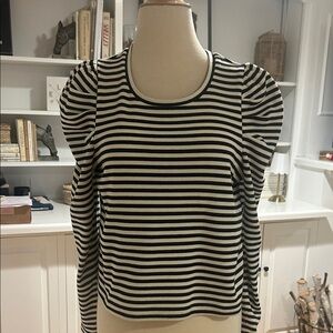 Rebecca Minkoff Black and White Striped Blouse